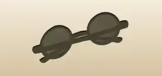 眼鏡のシルエット