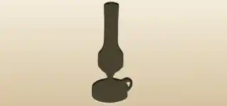 灯油ランプのシルエット