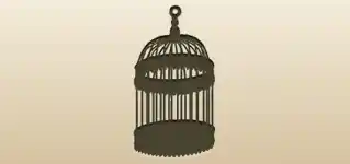 鳥かごのシルエット