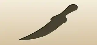 ナイフのシルエット