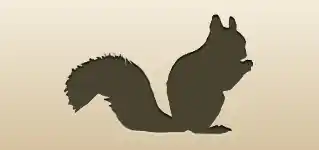 リスのシルエット