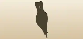 暖炉用ふいごのシルエット