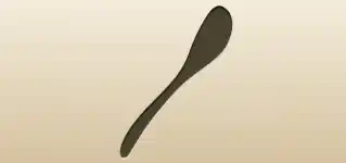木のスプーンのシルエット
