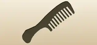くしのシルエット