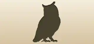 フクロウのシルエット