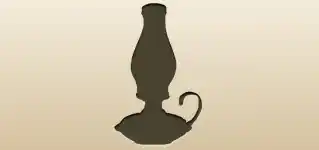 灯油ランプのシルエット