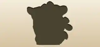 フクロネズミのシルエット