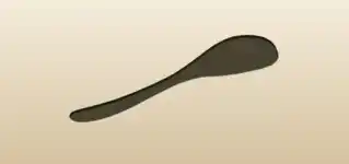 木のスプーンのシルエット