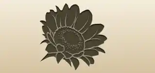 ひまわりのシルエット