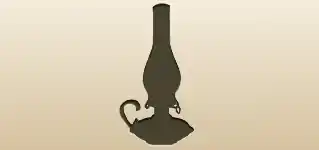 灯油ランプのシルエット