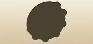 タンバリンのシルエット