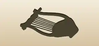 竪琴のシルエット