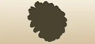 松ぼっくりのシルエット