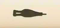 暖炉用ふいごのシルエット