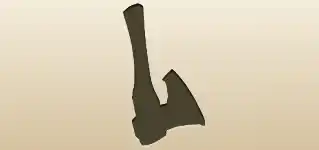斧のシルエット