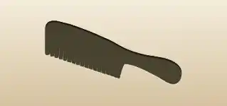 くしのシルエット