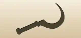 鎌のシルエット