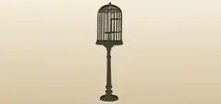 鳥かごのシルエット