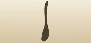 木のスプーンのシルエット
