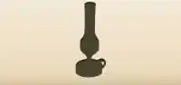 灯油ランプのシルエット