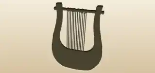 竪琴のシルエット