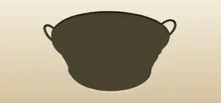 洗濯だらいのシルエット