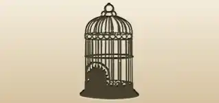 鳥かごのシルエット