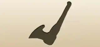 斧のシルエット