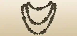 ネックレスのシルエット