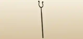暖炉用フォークのシルエット