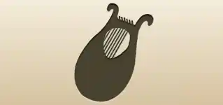 竪琴のシルエット