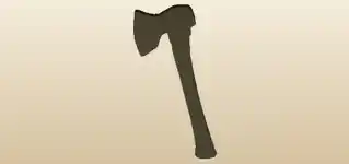 斧のシルエット