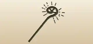 杖のシルエット