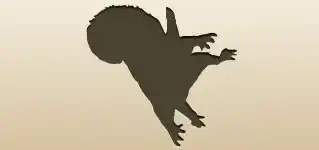 リスのシルエット
