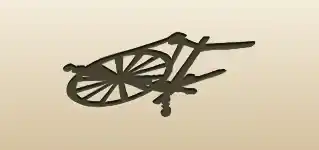 糸車のシルエット