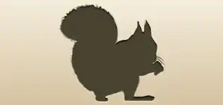 リスのシルエット