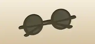 眼鏡のシルエット