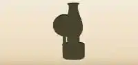 灯油ランプのシルエット