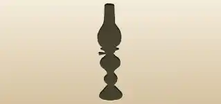 灯油ランプのシルエット
