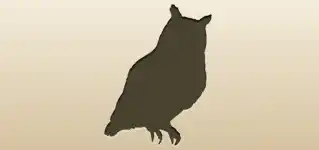 フクロウのシルエット
