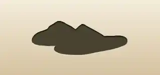 スリッパのシルエット