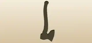 斧のシルエット
