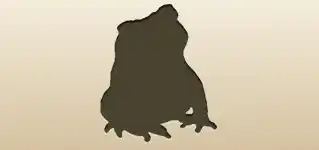 ヒキガエルのシルエット