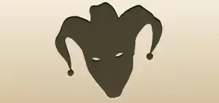 道化の仮面のシルエット