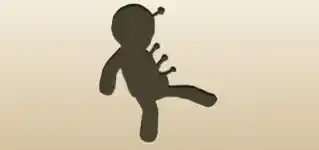 ブードゥー人形のシルエット