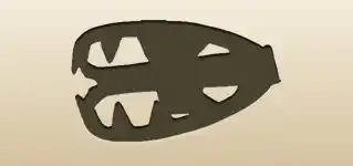 クマ用の罠のシルエット