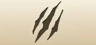 爪痕のシルエット