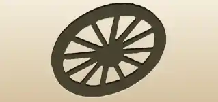 車輪のシルエット