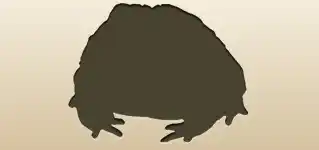 ヒキガエルのシルエット