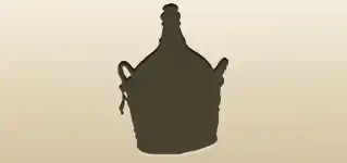 かご編みボトルのシルエット